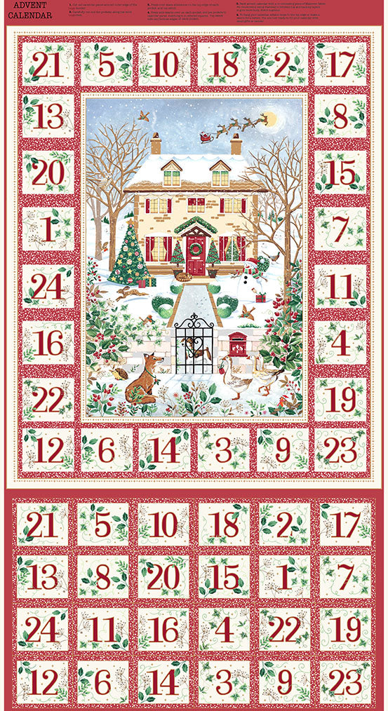 Country Advent Calendar - Red