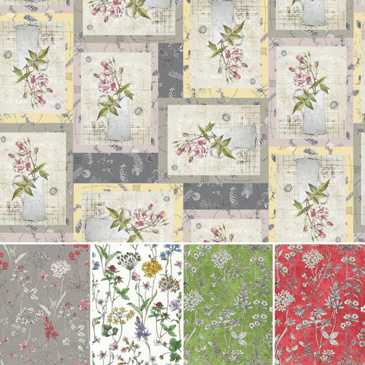 Flower Collage - Fat Quarter Bundle