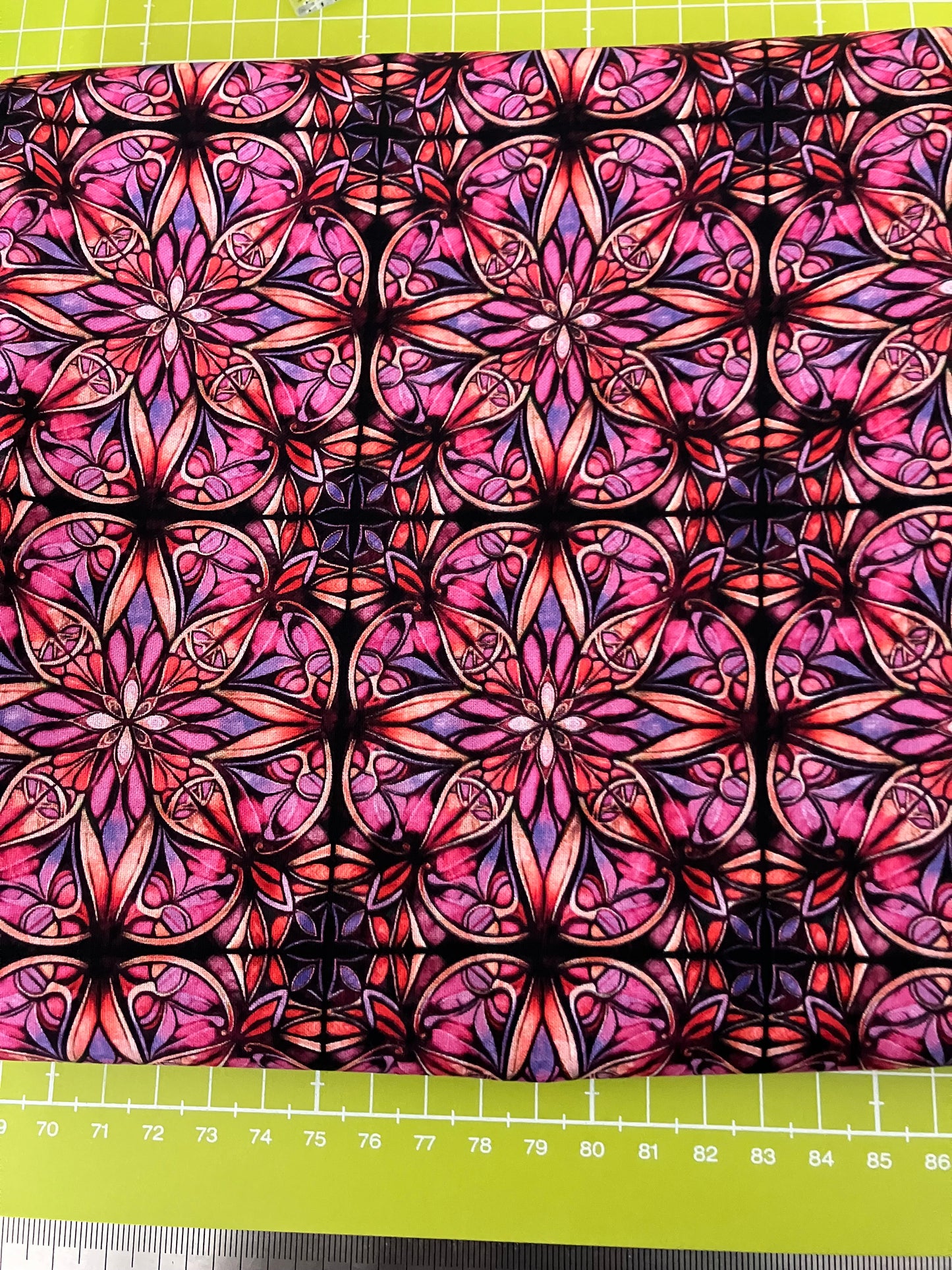 Radiant Reflections - Stained Glass Allover - Fushia