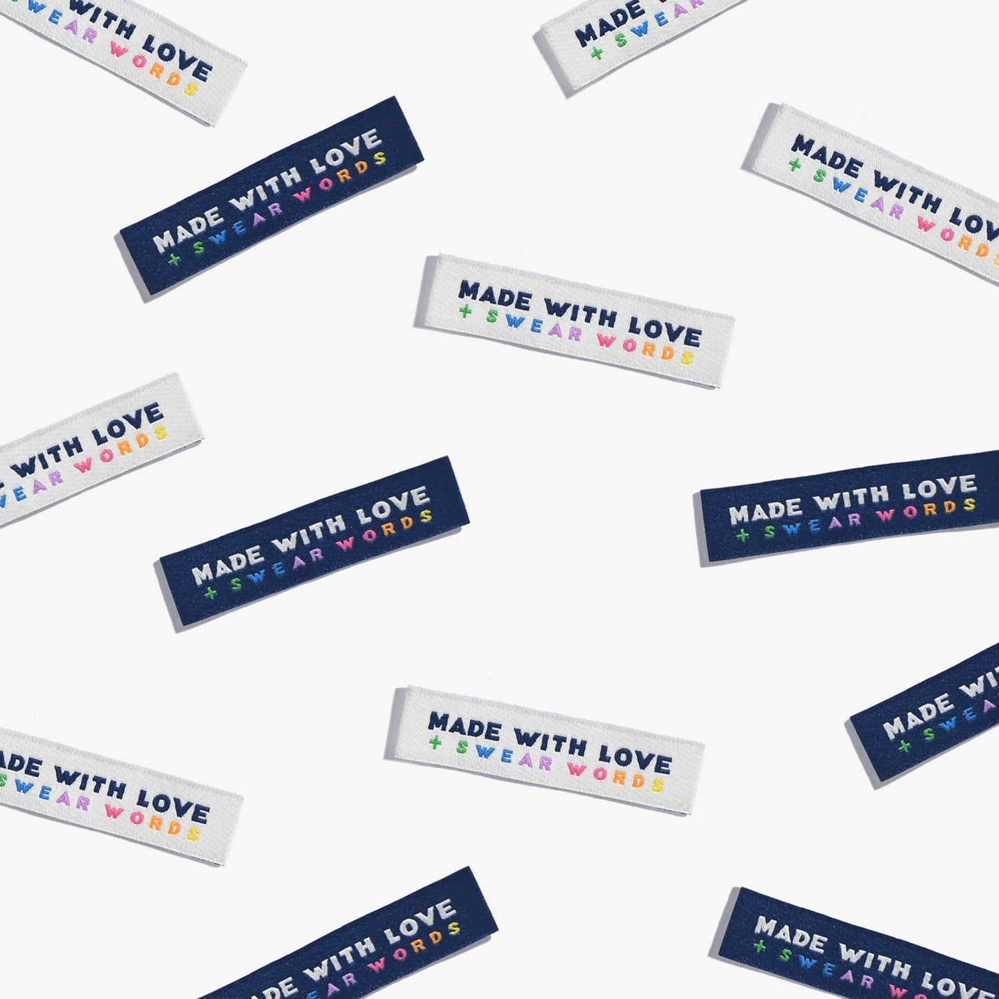 Woven labels - Made With Love And Swear Words