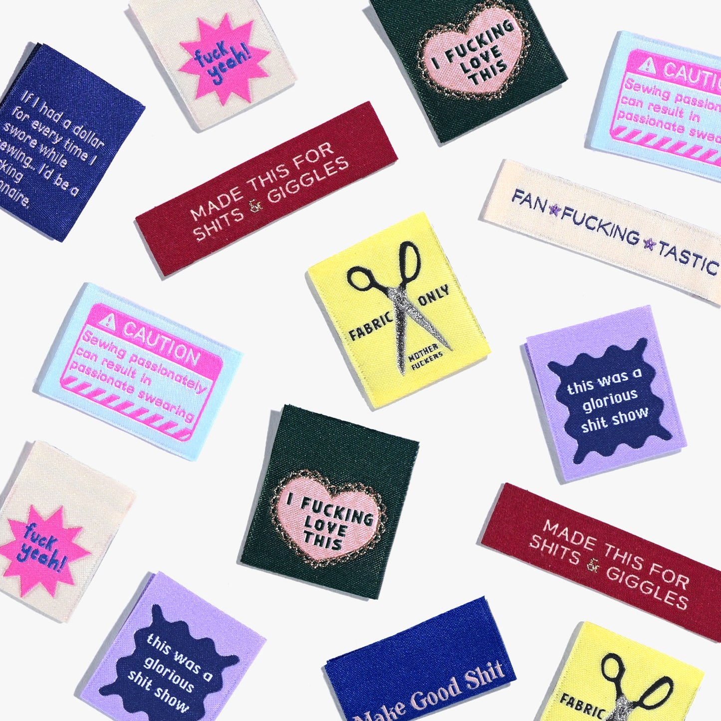 Woven labels - The Sweary Sewist #4 Label Box Set Collection