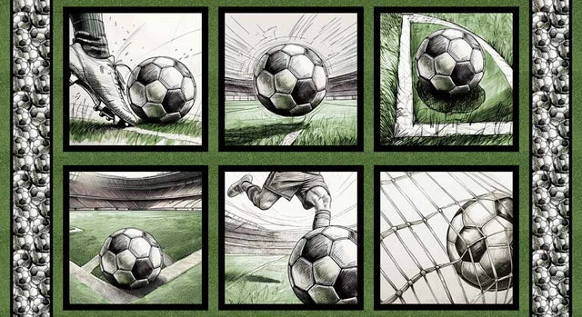 Goalbound - Soccer/Football Blocks Cotton Panel
