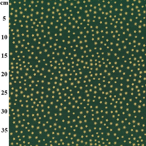 Gold Stars - Green Background