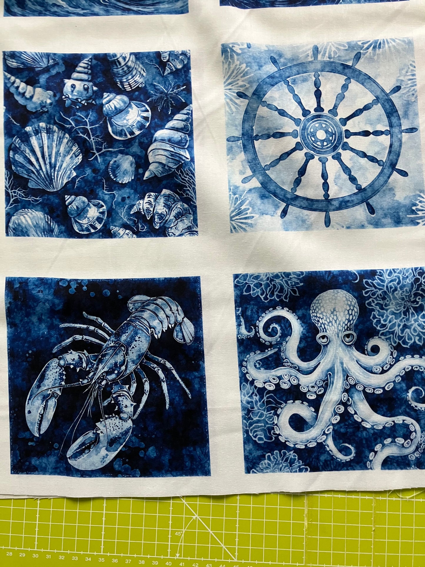 Ocean Blues - Nautical Patches Panel