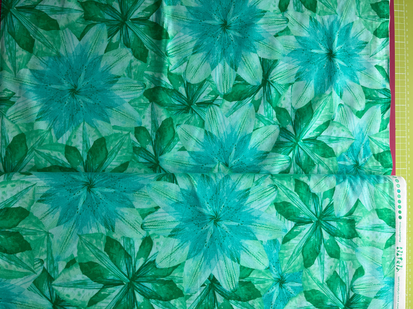 Kaleidoscope Floral - Green and Blue