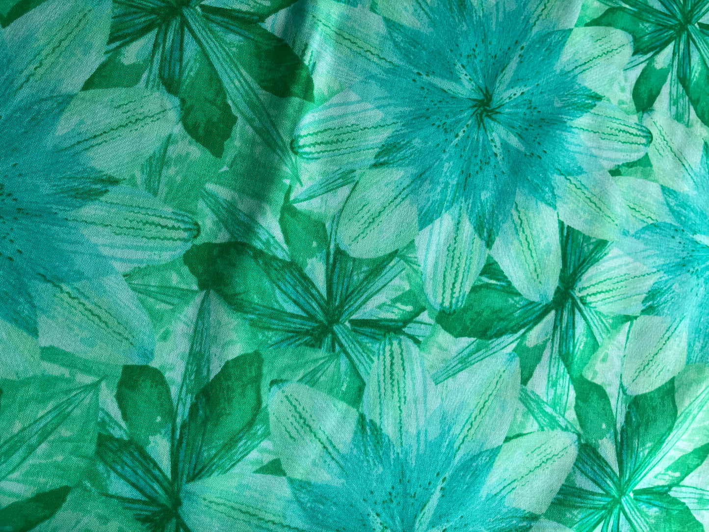 Kaleidoscope Floral - Green and Blue