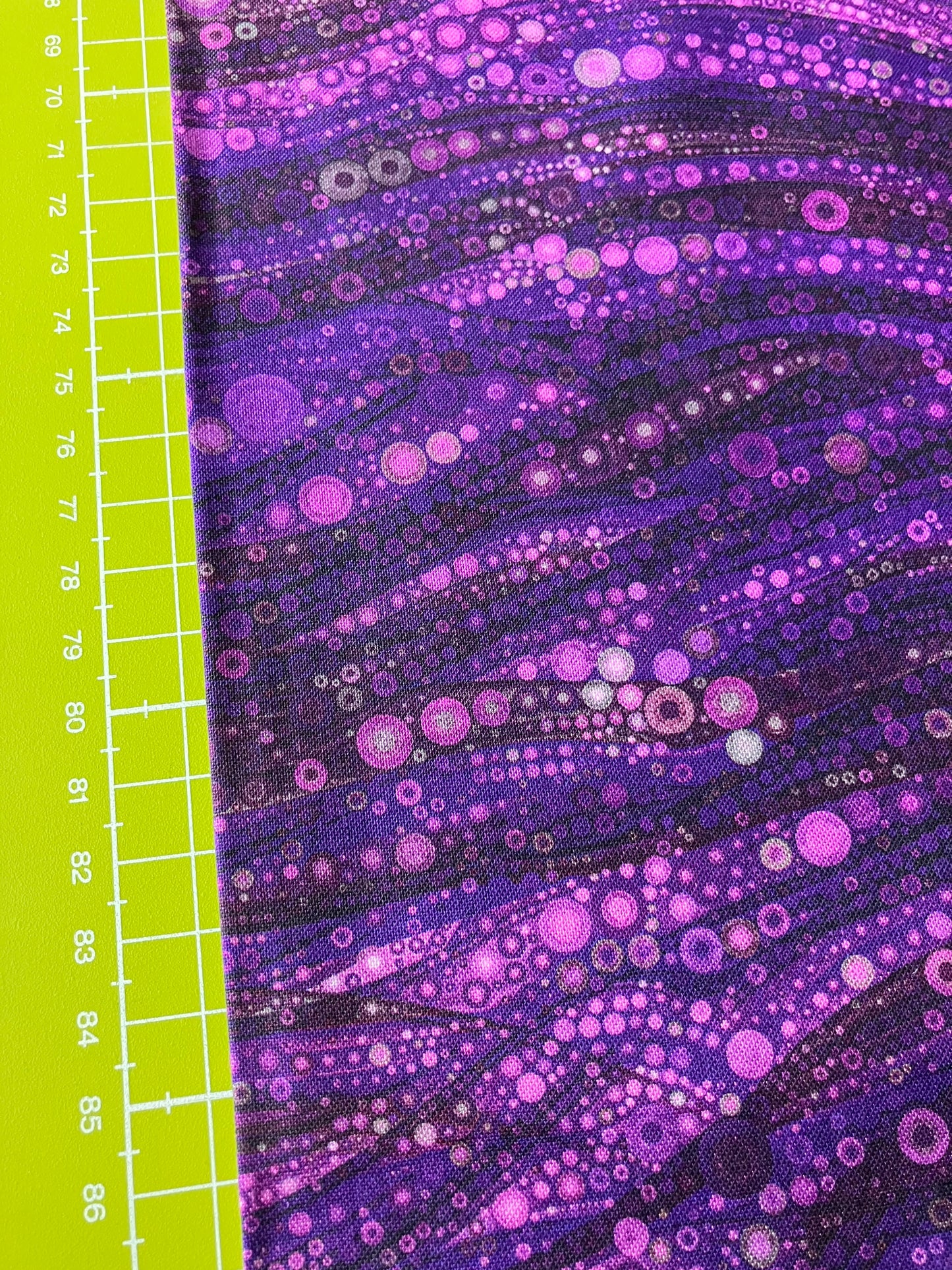 Gigi in the Garden - Purple Abstract Circles and Swirls
