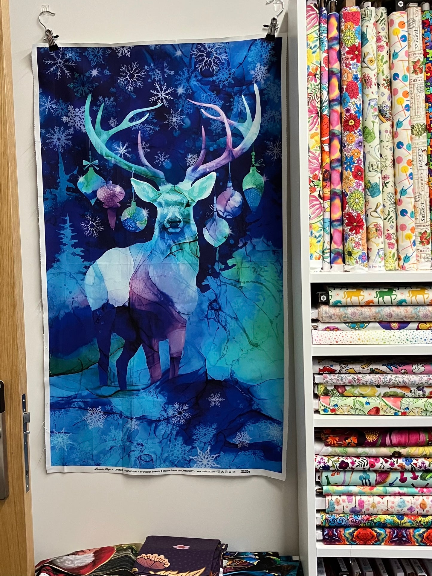 Midwinter Magic Stag Cotton Panel