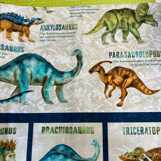 Dino Roar - Dinosaur Cotton Panel