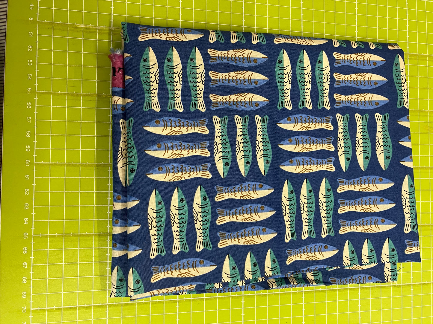 END OF BOLT 89cm - Ooh Lucky Lucky - Sardines Blue