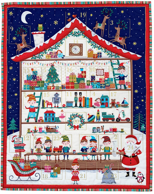 Santa’s Workshop Advent Calendar Panel