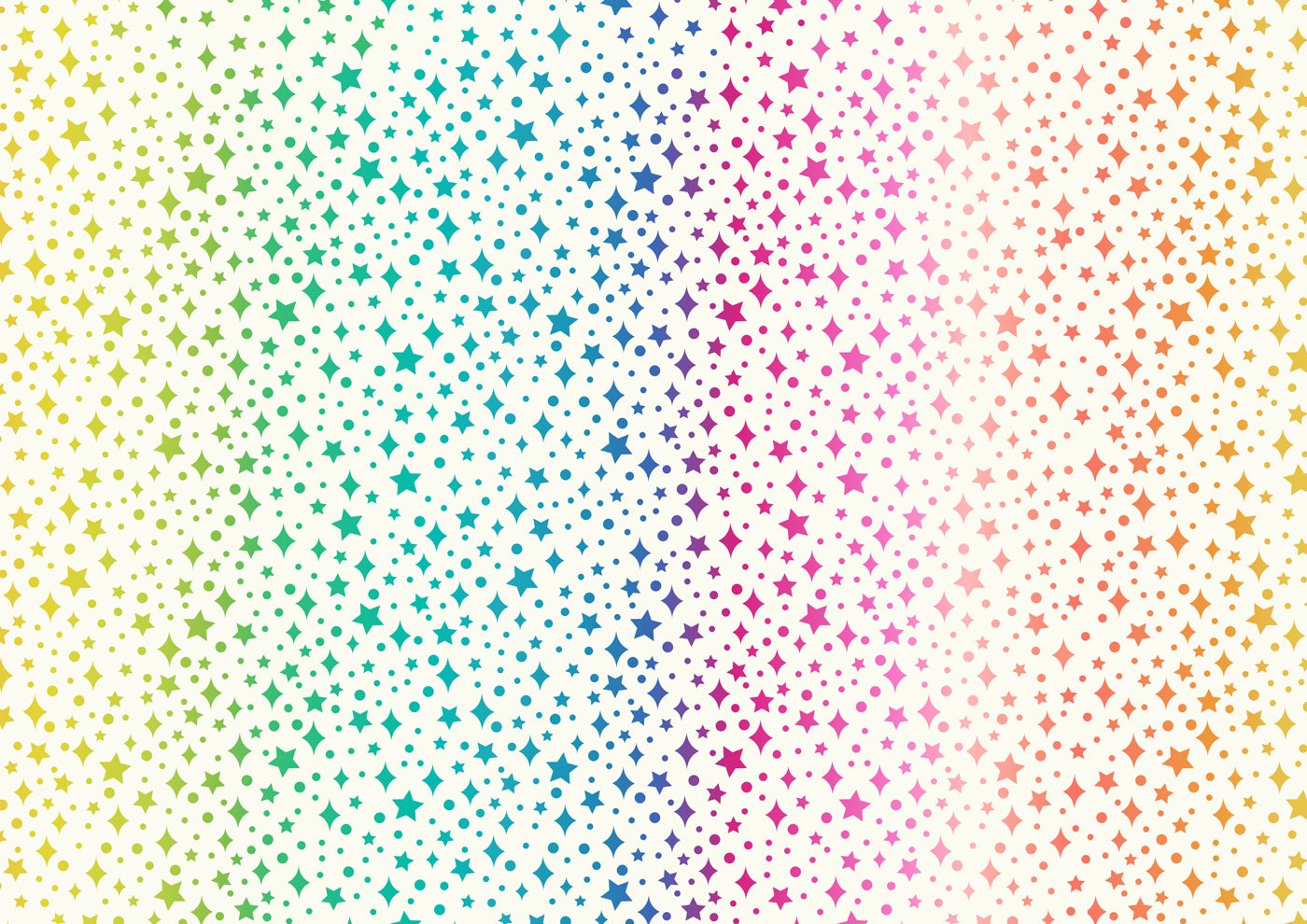 Over The Rainbow - Rainbow Sparkles on Cream