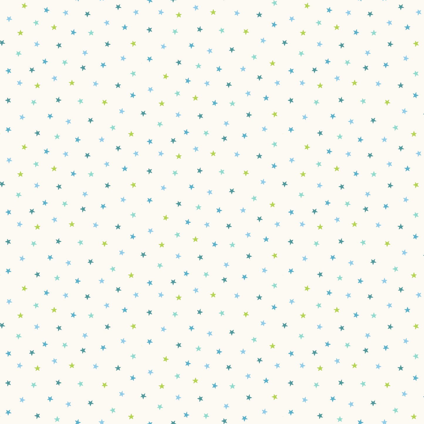 In The Jungle - Blue Stars on Cream