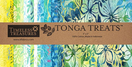 Tonga Treats Batiks 5” Squares - Splash