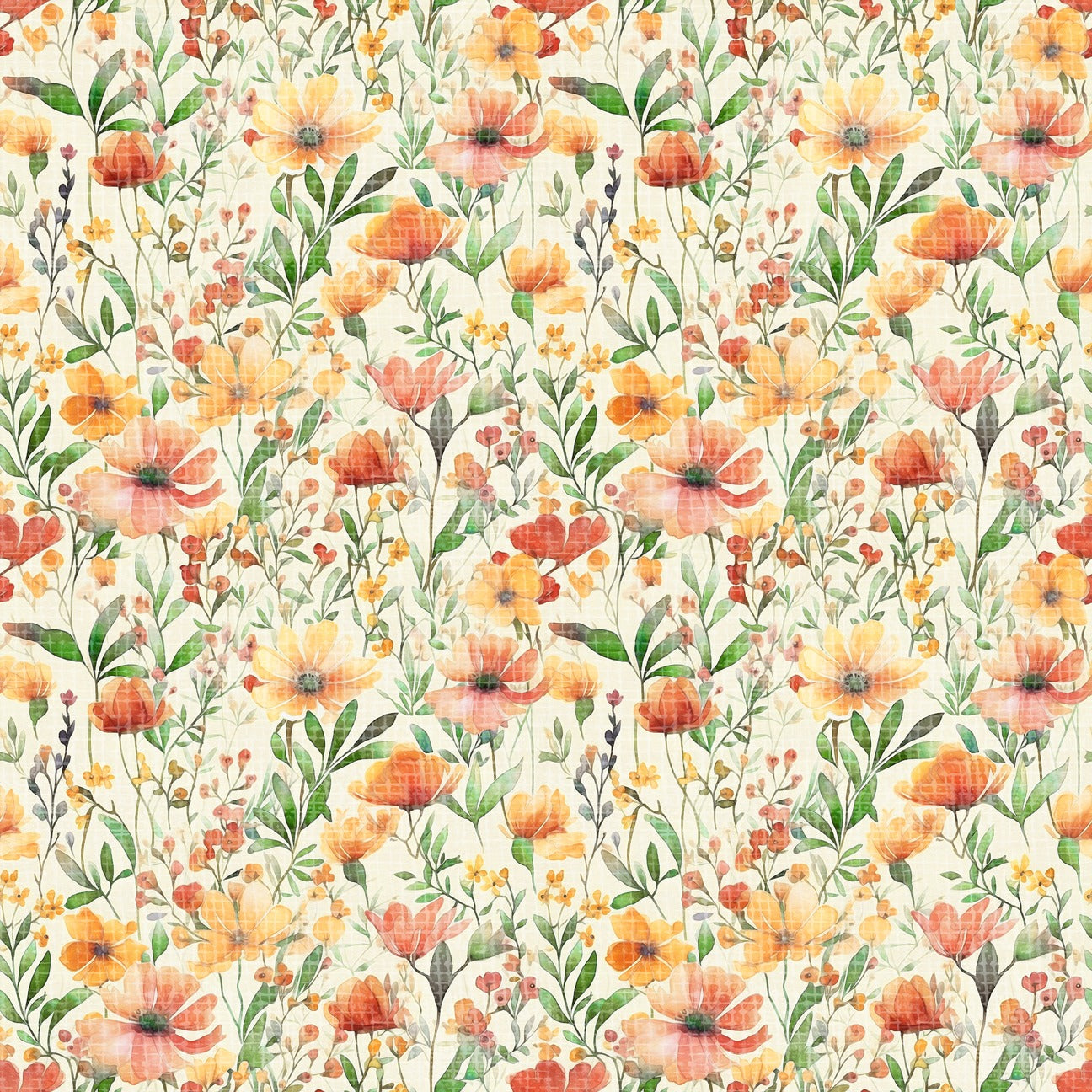 Grace and Charm - Textured Floral - Cream