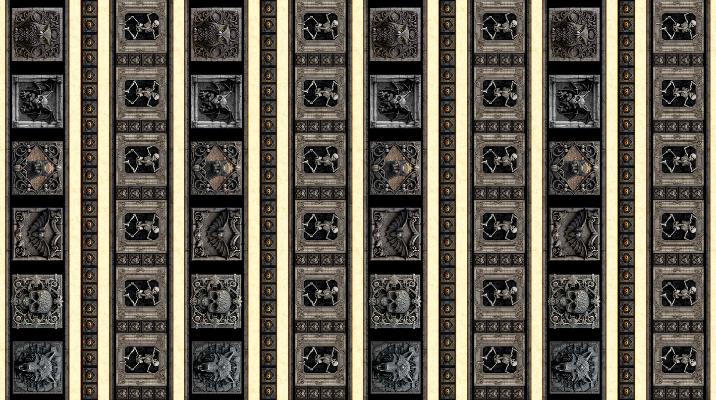 REMNANT 145cm - Creepsville - Halloween Stripe