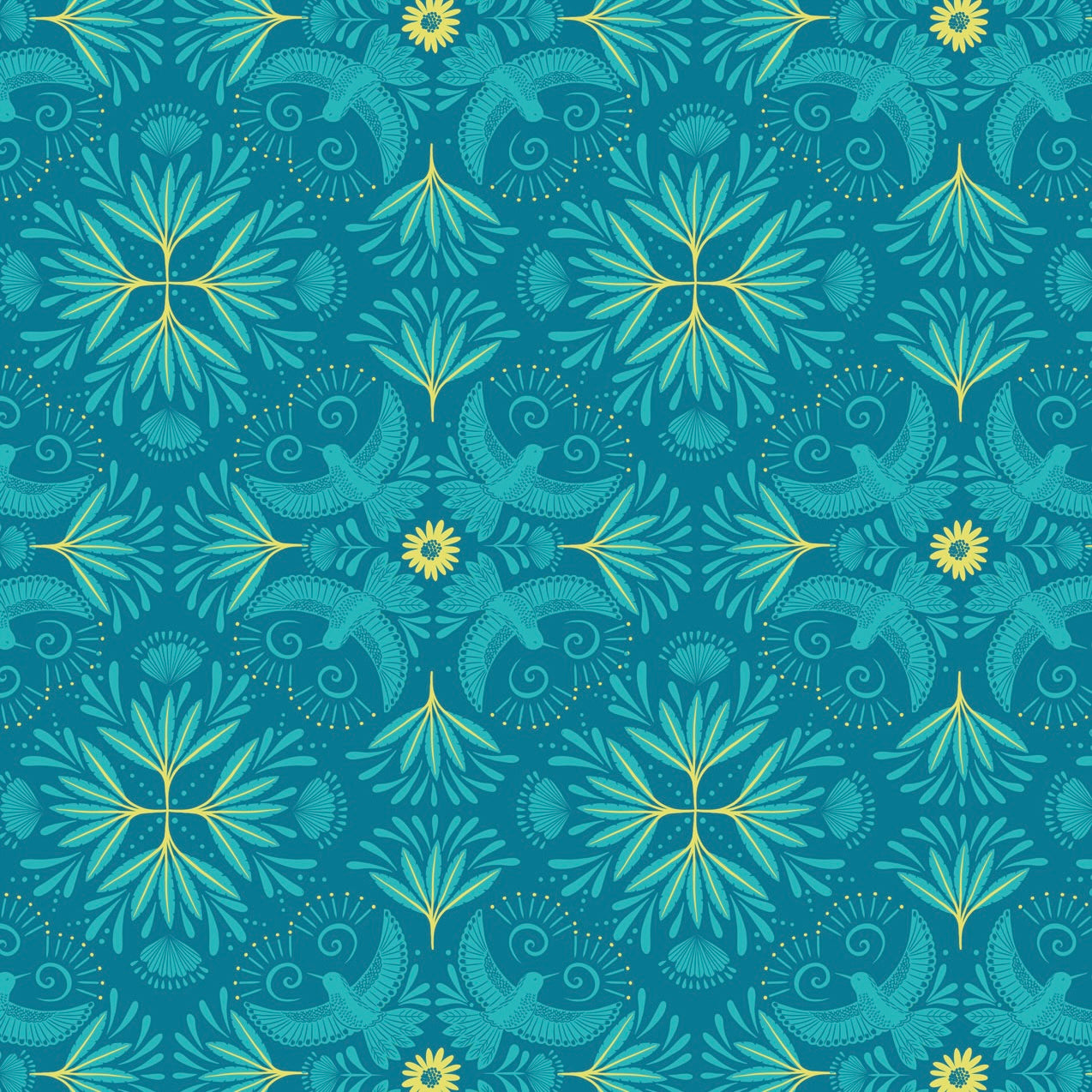 Bahia - Dark Turquoise Hummingbird