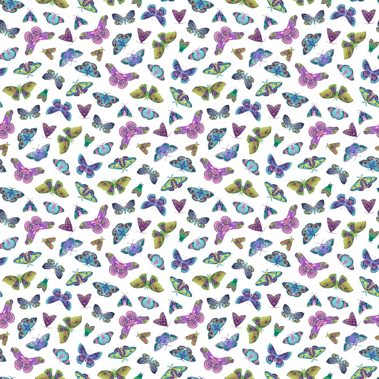Nightshade - Moths Allover - white background