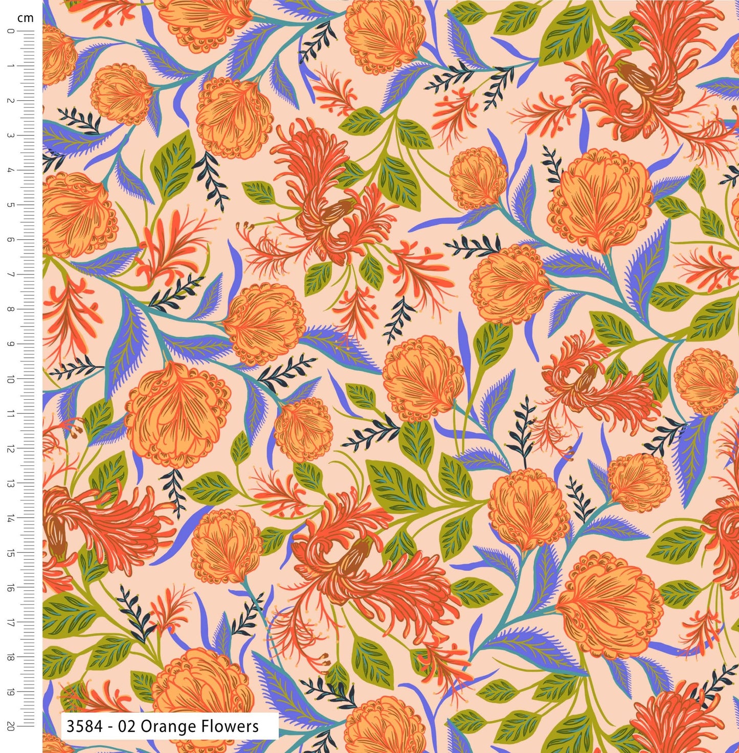 Majestic Jungle - Orange Flowers