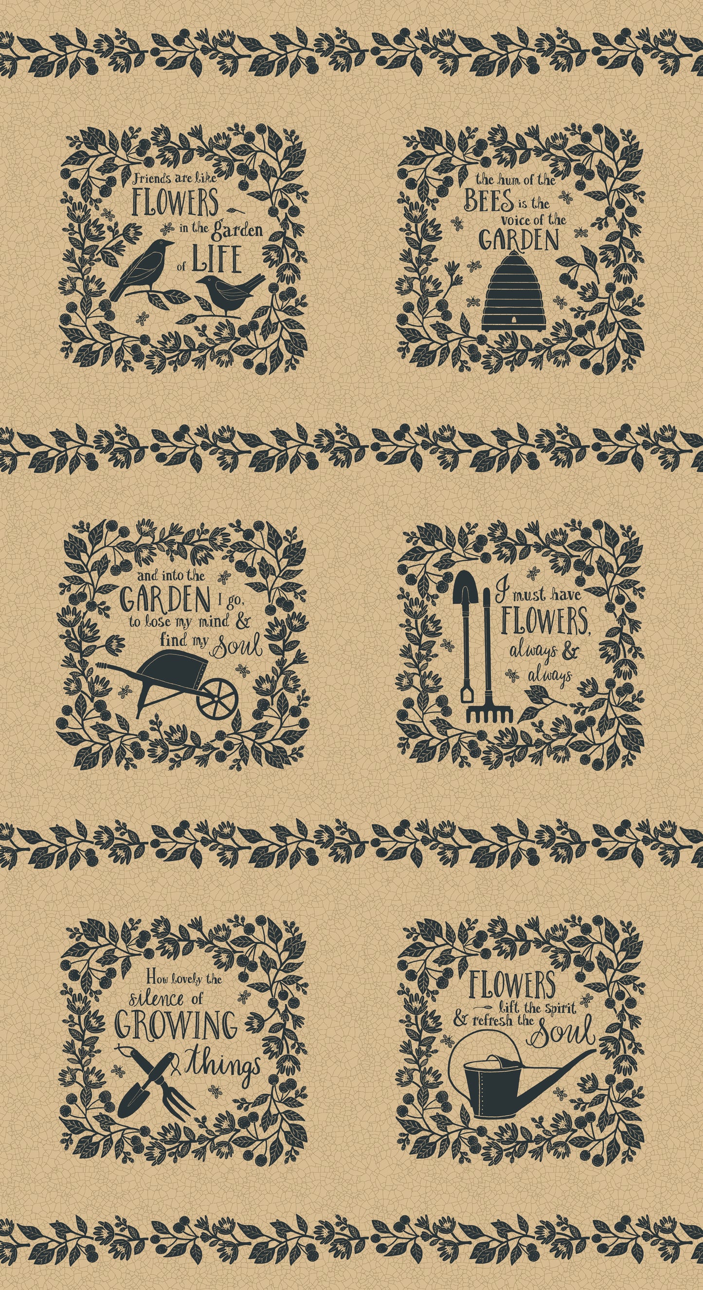 Bloom and Grow - Cotton Panel