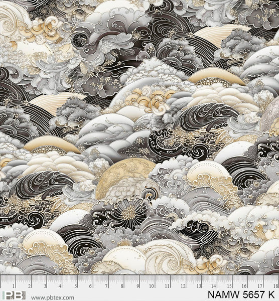 Nami 108" Backing Fabric - Black