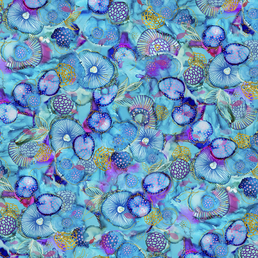 Painted Sea - Blue and Purple