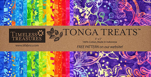 Tonga Treats Batiks 5” squares - Gumdrop