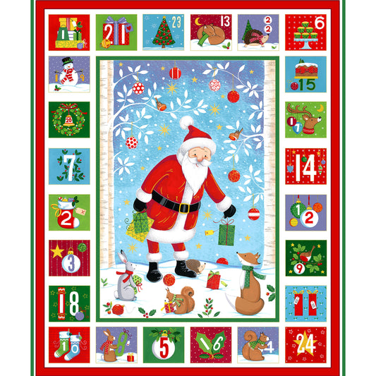Santa Advent Calendar Panel