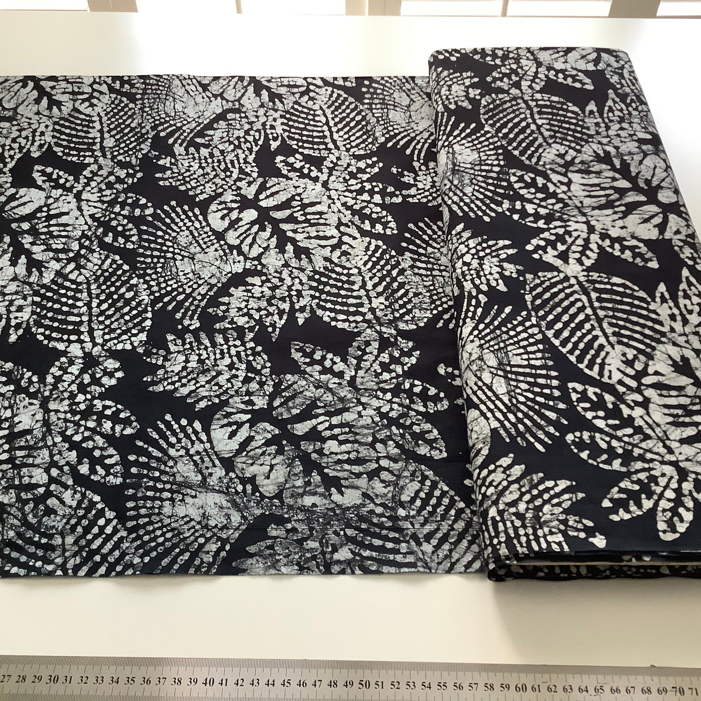 Monochrome Foliage Batik