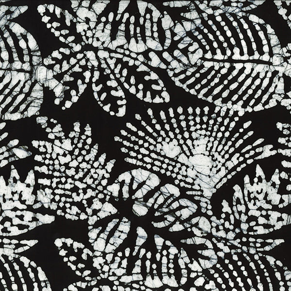 Monochrome Foliage Batik