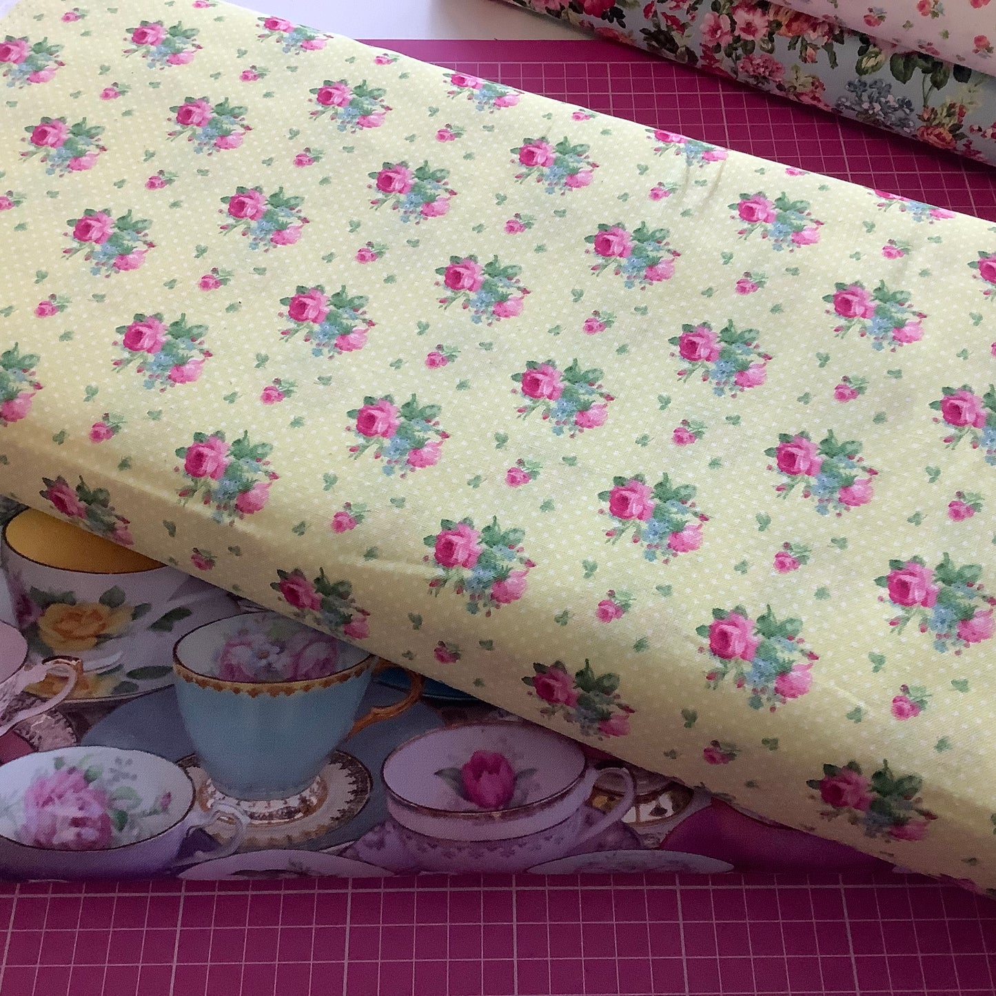 Tea for Two - Floral on Yellow