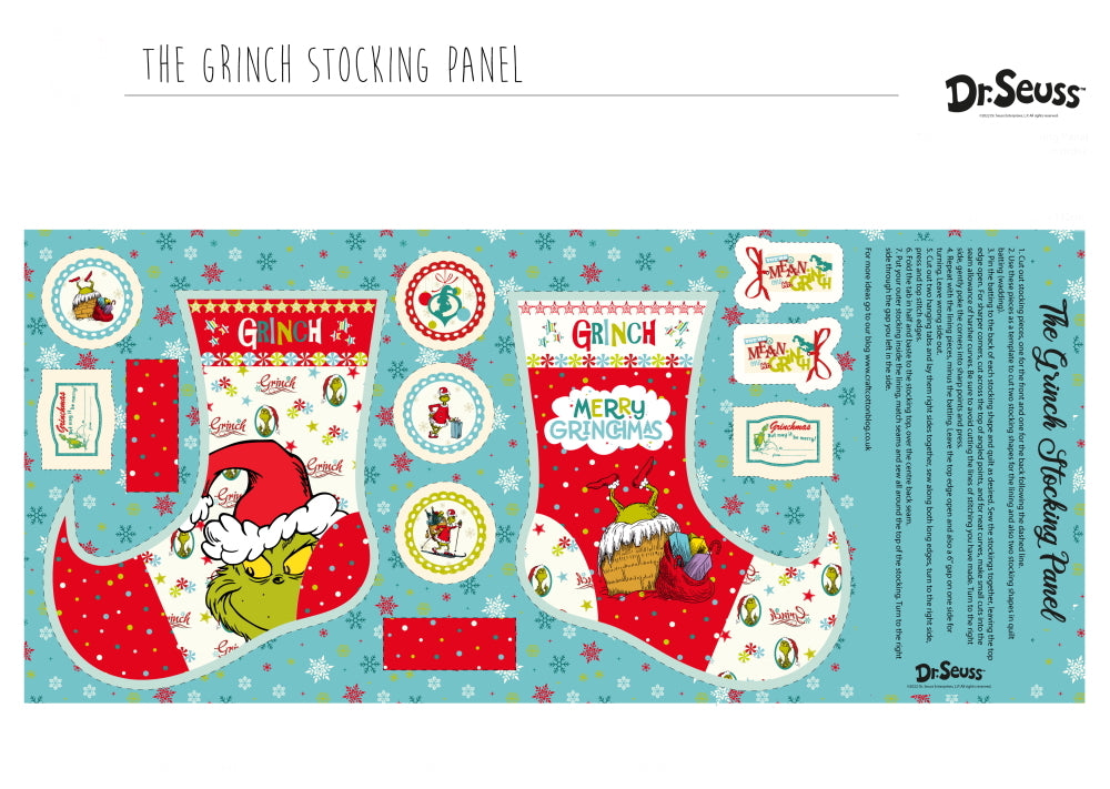Grinch Stocking Panel