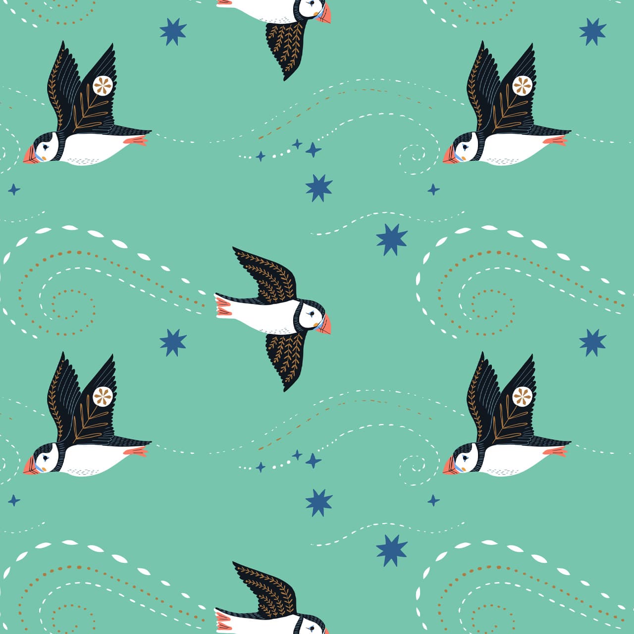 END OF BOLT - 49cm - Puffins