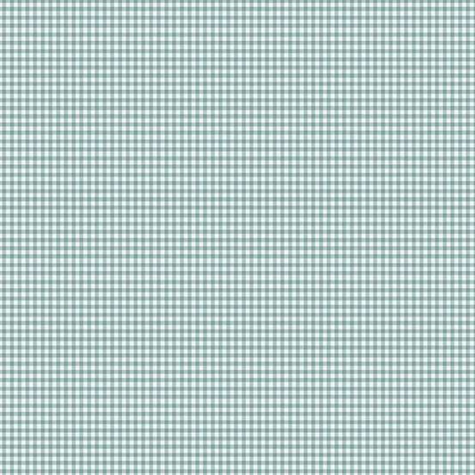 END OF BOLT - 95cm - Little Ones - Gingham - Teal
