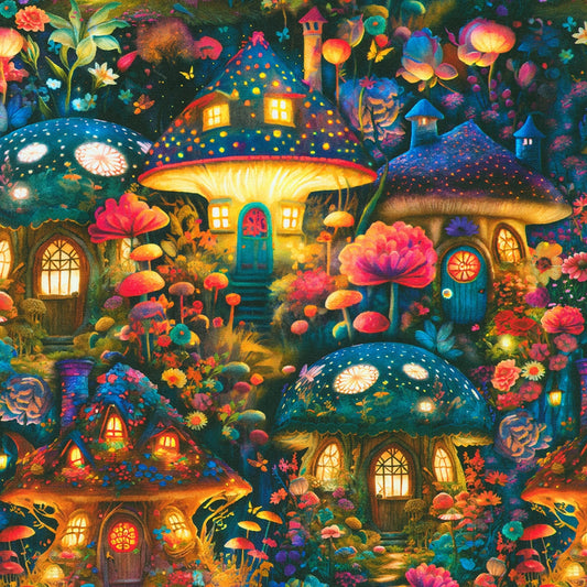 Night Fable - Fairy Toadstool Houses