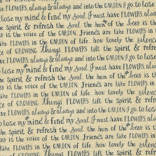 Bloom and Grow - Linen Text