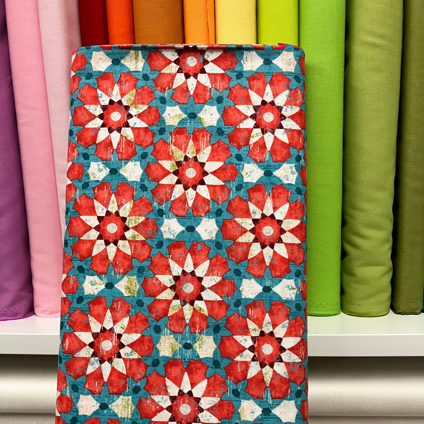 Boho Bliss - Large Medallion Red
