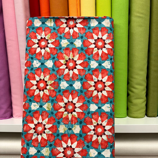 Boho Bliss - Large Medallion Red