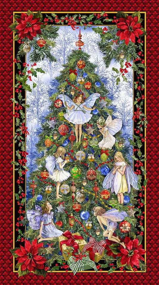 Winter Flower Fairies - Cotton Panel
