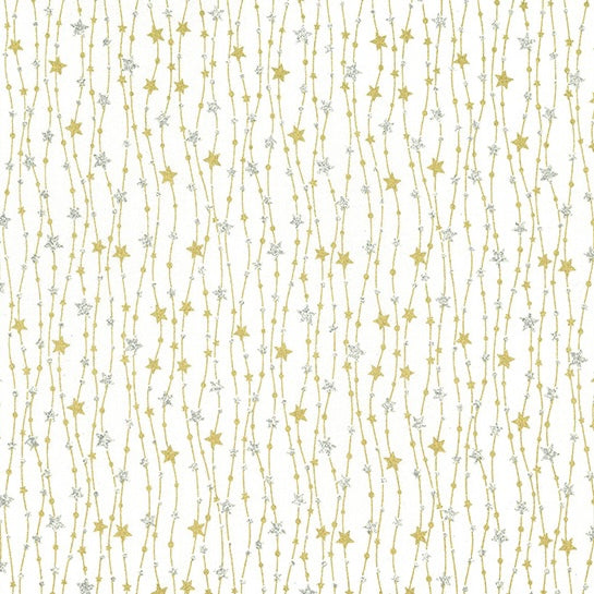 Streamers and Stars - White