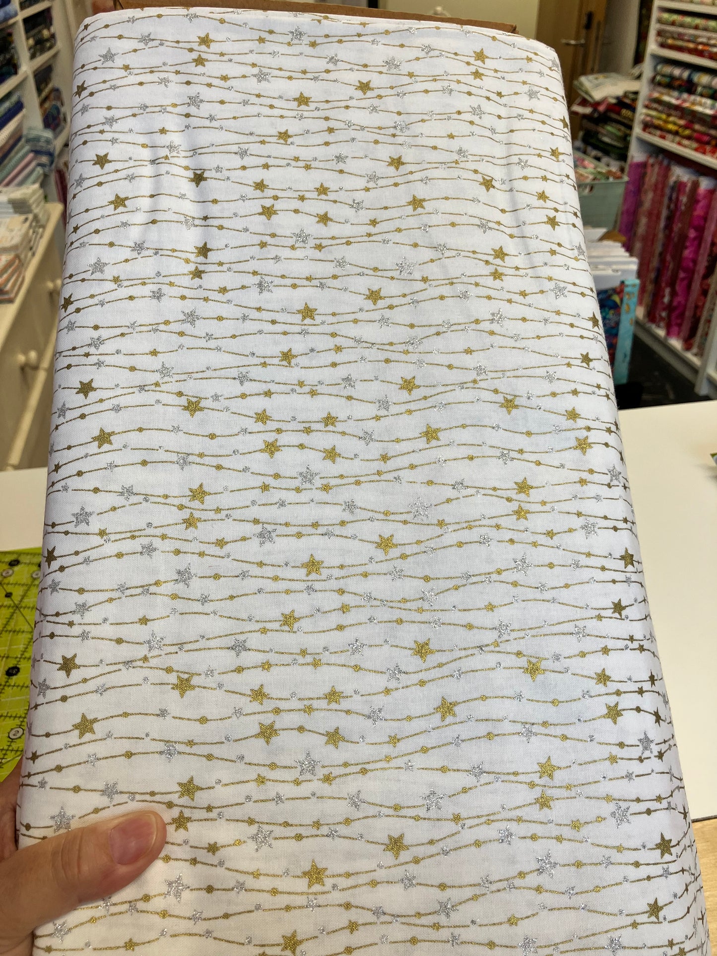 Streamers and Stars - White
