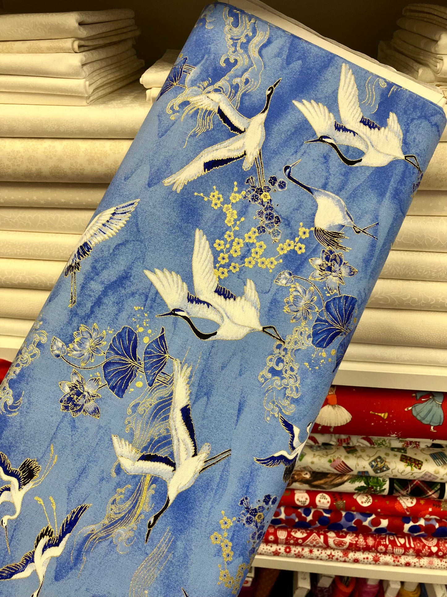 Moonlight - Asian Crane - Metallic