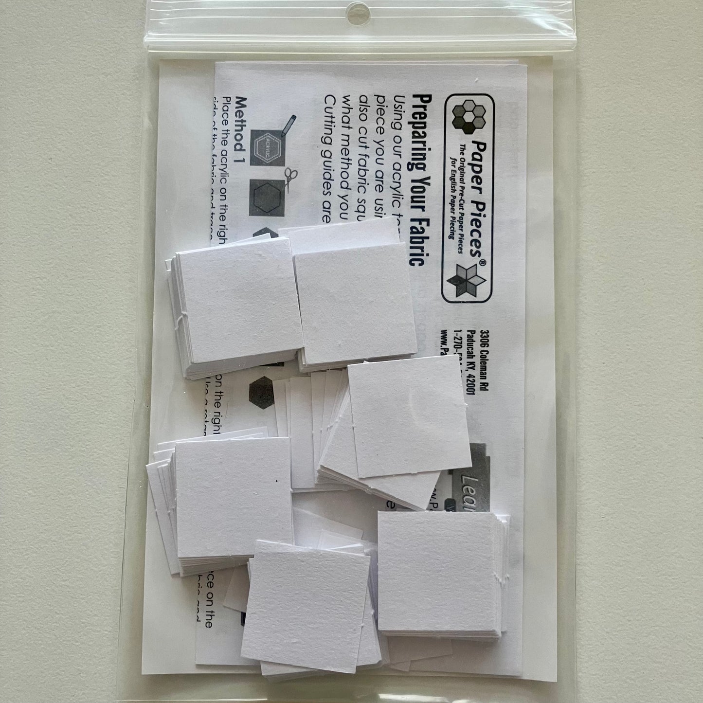 Paper Pieces 1" Squares - 150 pieces
