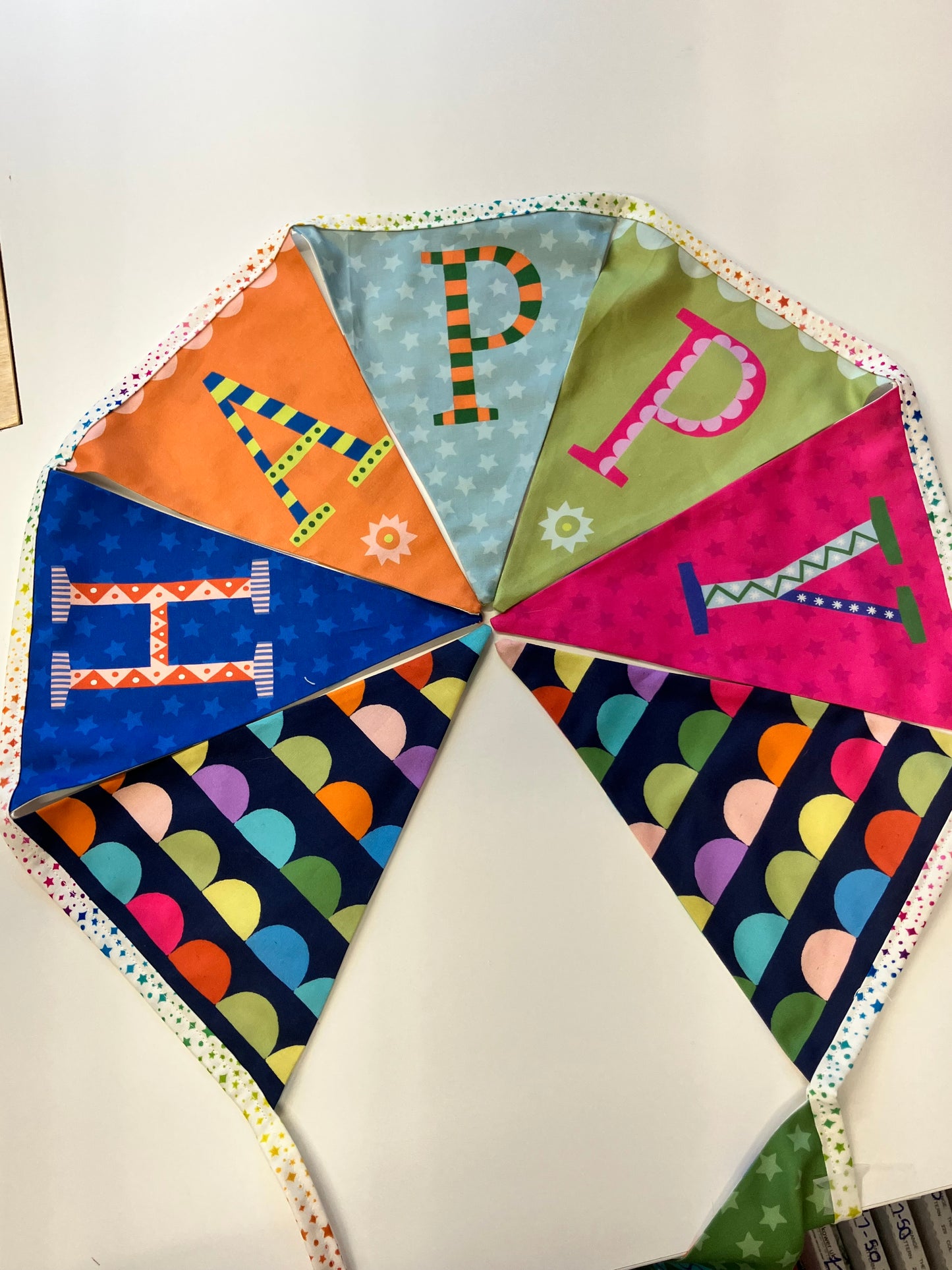 Happy Birthday Bunting Cotton Panel