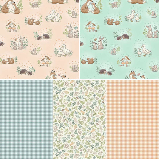 Little Ones - Fat Quarter or Half Metre Bundle - 5 Pieces