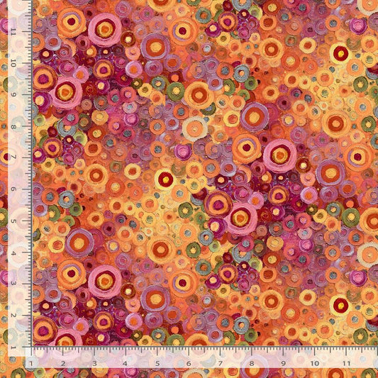 Calico Cat Painted Circles Geo - Orange