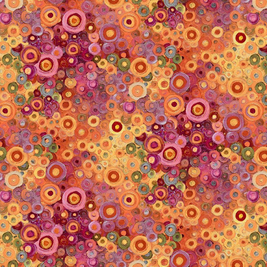 Calico Cat Painted Circles Geo - Orange