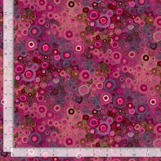 Calico Cat Painted Circles Geo - Pomegranate