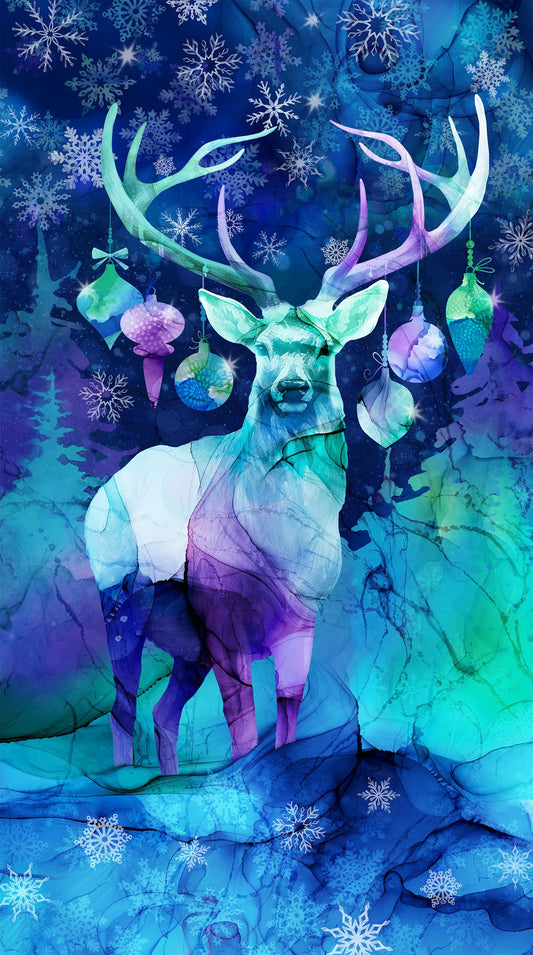 Midwinter Magic Stag Cotton Panel