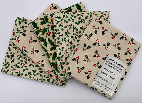Christmas Fat Quarter Bundles - 10 different designs/colours